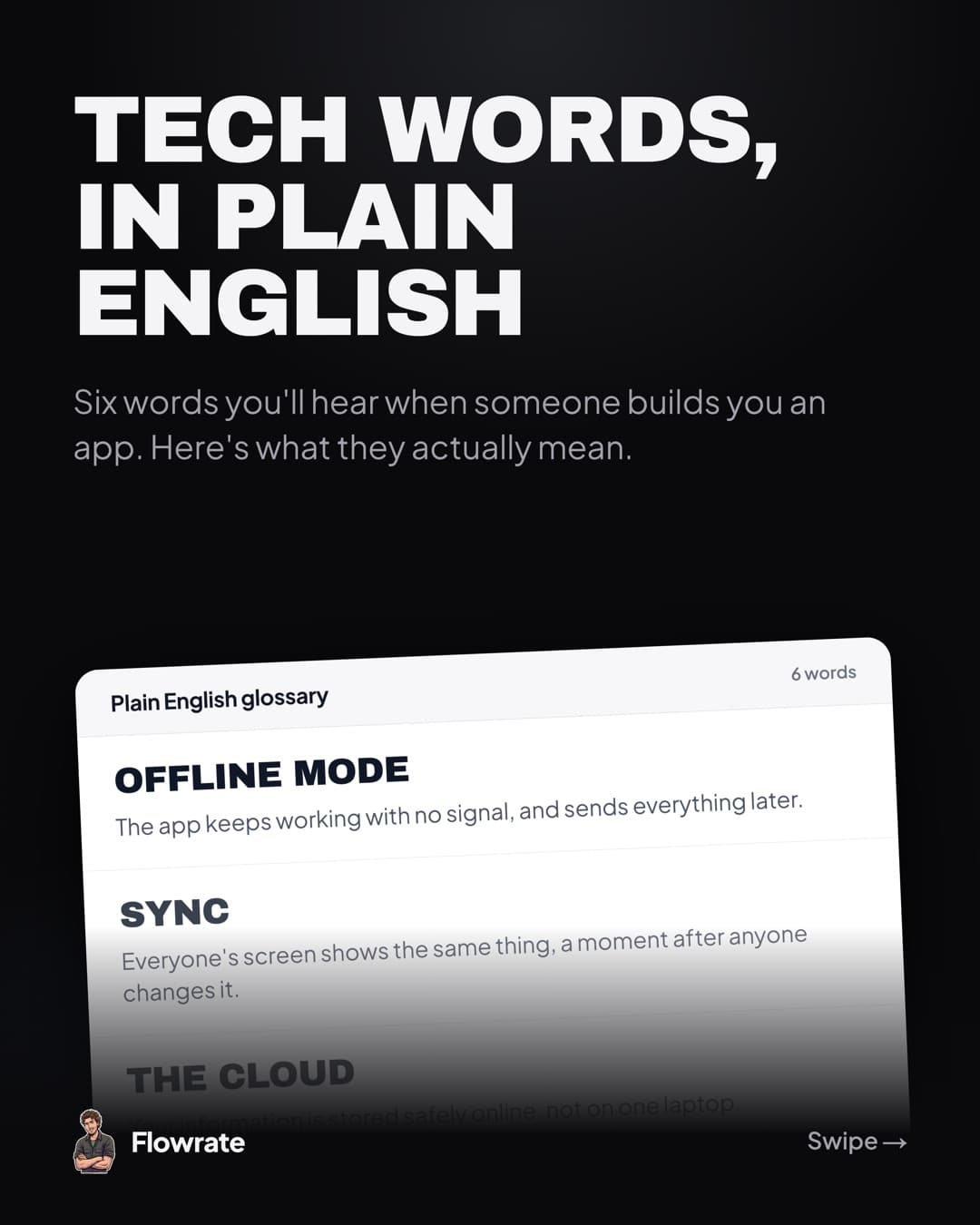 Tech words, in plain English.